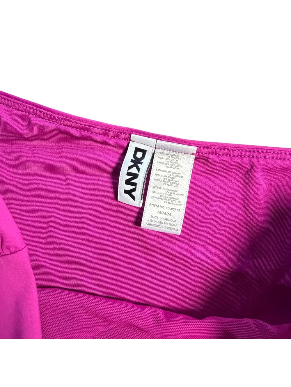 DKNY fuchsia strapless bandeau bikini high waist swimsuit set $70 New - Picture 4 of 7